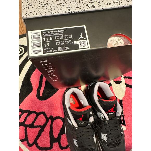 Jordan 4 Retro Bred Reimagined – Size 11.5 – Brand New - Picture 7 of 8